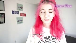 A cute babysitter got naughty with the penis and swallowed the cum