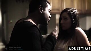 Jay Summers gets her pussy filled with cum by her father-in-law in a taboo encounter