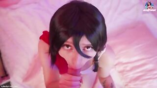 Mikasa Ackerman’s big ass bounces on cock in cosplay