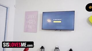 The guy consoles his ex-girlfriend step-sister after a break-up