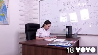 I dream of my teacher and I fuck myself in his chair