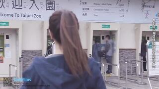 A hot girl is fucking with her boyfriend in a vlog