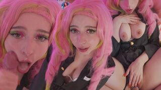 Mitsuri Kanroji from Demon Slayer gets her pussy full of sticky cum in an exclusive scene