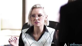 Kenzie Taylor, the dominant and busty blonde bombshell, takes on her gossiping employees