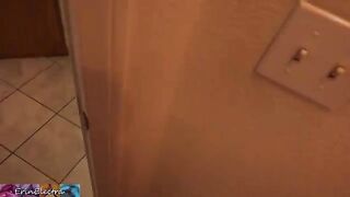 A stepson gets caught jerking off by his stepmom, who then joins in