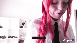 The cute schoolgirl Makima got intimate with Denji in a passionate scene