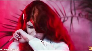 Redhead girl in a wolf suit fucked by a wizard at Hogwarts