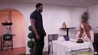 Redhead babe Madison Morgan gets her booty pounded by BBC