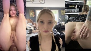 Teen Anal Babe loves getting her ass gapped hard