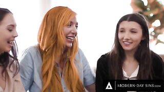 Lauren Phillips helps two innocent girls to experience new things in a threesome