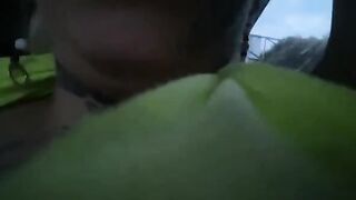 Katty Blake has sex in the car while driving through the streets of Bucaramanga