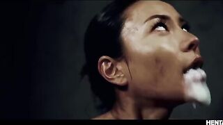 Asian girls get fucked by horny alien in intense scene