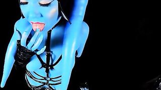 Twi'lek slut trains to be a Star Wars prostitute