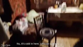A pick-up guy fucked a whore in an abandoned house with hardcore passion