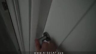 A stepson fucks his stepmom’s ass by accident and cumms on her boobs
