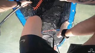 Fucked a girl on the beach with an unexpected cumshot