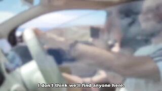 Exhibitionist dude cuts a bitch’s panties and fucks her in the street