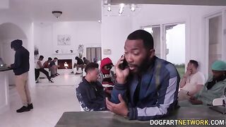 Babe Harley King gets her face covered with cum in a hot bukkake scene
