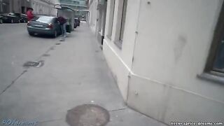 A hot threesome with a swinger couple and a store employee is unfolding