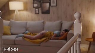 Redhead Kaira and hot Latina Andrea in sensual lesbo action
