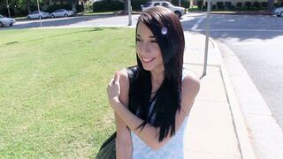 The guy paid pretty girl Mia Hurley to show her boobs