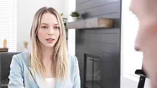 Skinny Lily Larimar gets fucked hard to impress and get the job