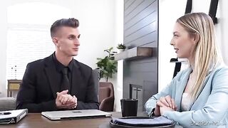 Skinny Lily Larimar gets fucked hard to impress and get the job