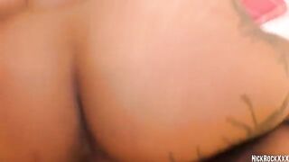 A rainbow teen is getting fucked by a punk guy with a huge dick