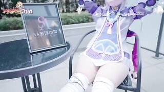 Massage Lewdness with Qiqi's Thick Thighs and Cum in Pussy Action