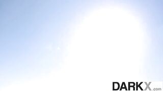 Hardcore pussy drilling with blonde babe and BBC in DarkX style