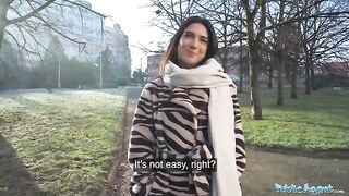 A beautiful biology student, Lena Coxx, gets fucked by a stranger in public