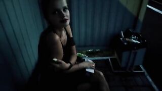 The puzzled baby waited for the train and got a cock and creampie publicly