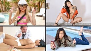 Little Asian girls compilation with the hottest petite babes Ember, Honey, Lulu, and Vina