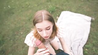 A guy fucks his stepsister in the forest, fulfilling a wild fantasy