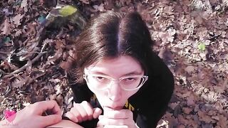 Best blowjob moments with a cute nerdy girl wearing glasses in this hot compilation