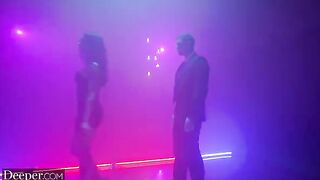 April is gagged and dominated, pushed to her limits in a hardcore scene
