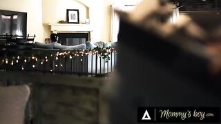 Rachael Cavalli, busty MILF, fucks her stepson after catching him masturbating