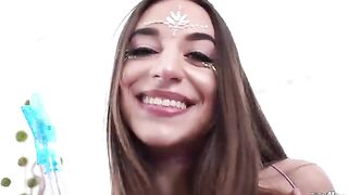 Fairytale ending for petite teen Venice Rose, caught in a massive cock slammer