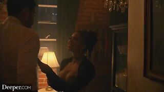 Kinky burlesque dancer Kira gets creampied at an afterparty in a sensual DEEPER scene