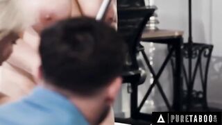 A hot MILF maid, the stunning Natasha Nice, gets seduced by a pervert swinger couple