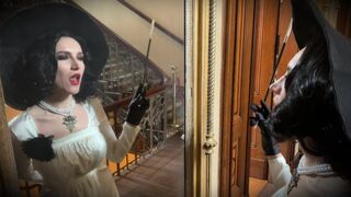 The sexy Lady Dimitrescu from Resident Evil Village gets her cunt smashed - Cosplay