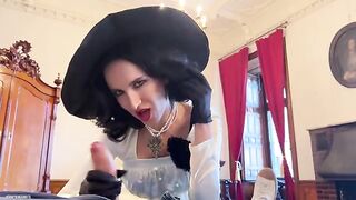 The sexy Lady Dimitrescu from Resident Evil Village gets her cunt smashed - Cosplay