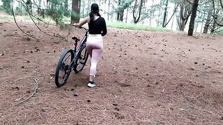 A bike ride turned into hardcore sex in the forest with a new friend