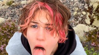 Sex in the park, a beautiful girl in nature