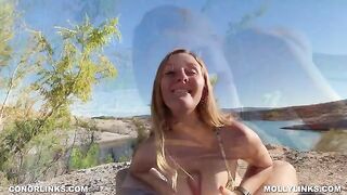 Molly Pills and her boyfriend get adventurous on a thrilling hike