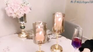 A beautiful woman prepared for a surprise, getting ready to please with her skills