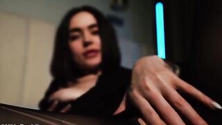 A pretty woman got her pussy greased with oil and cum