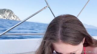 A girl was fucking on a yacht with her friend, not the owner