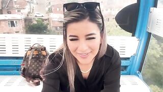 Petite teen gets banged in public by her stepbrother's friend on a metro ride