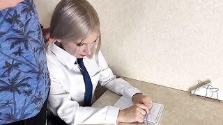 A cute girl is fucking with her tutor after classes